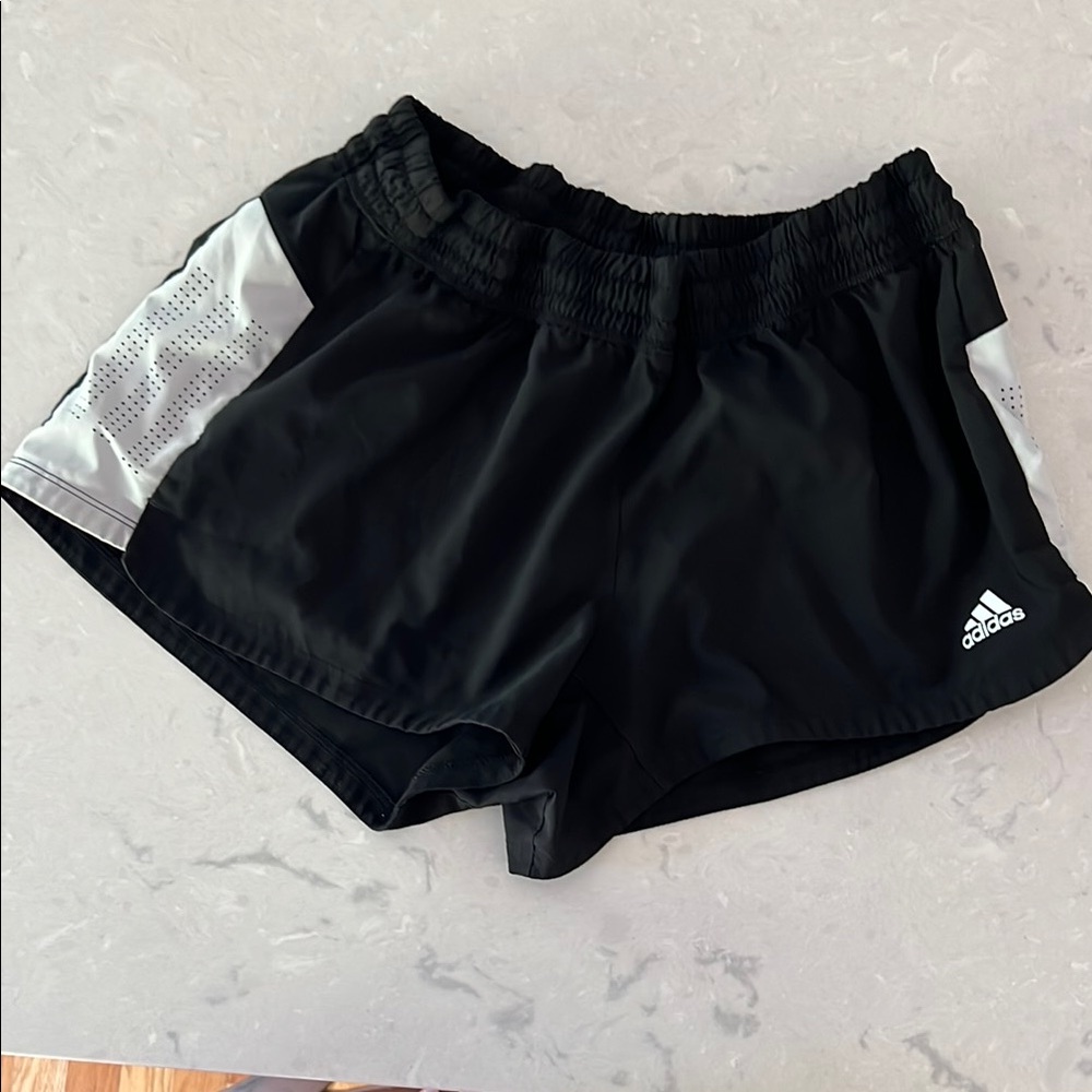 Adidas Black and White Athletic Shorts